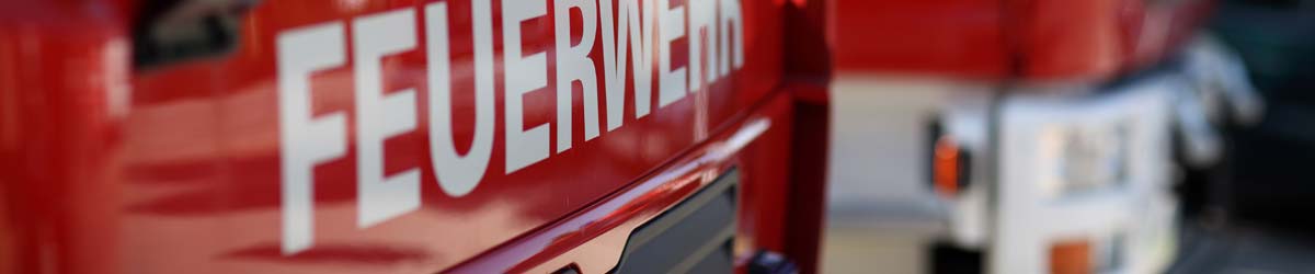 Schriftzug auf Feuerwehrfahzeug