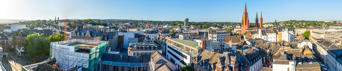 Blick über die Dächer von Wiesbaden