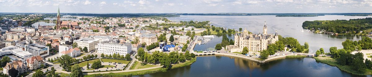 Blick über die Dächer von Schwerin