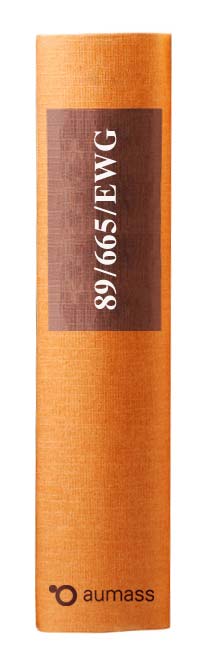 Buchrücken oranges Gesetzbuch der EU Rechtsmittelrichtlinie 89/665/EWG