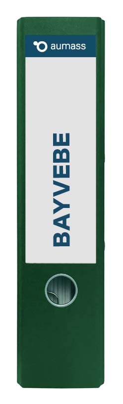 Grüner Ordner mit BayVeBe