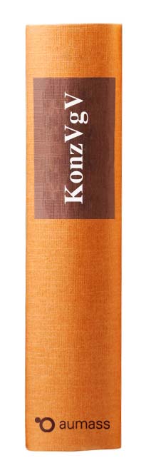 Buchrücken oranges Gesetzbuch mit Konzessionsvergabeverordnung KonzVgV