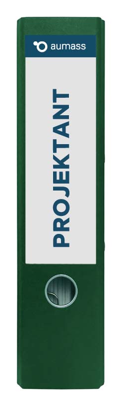 Grüner Ordner mit Projektant