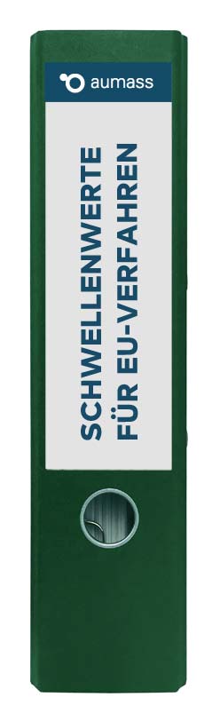 Grüner Ordner mit Schwellenwerten fuer EU-Verfahren