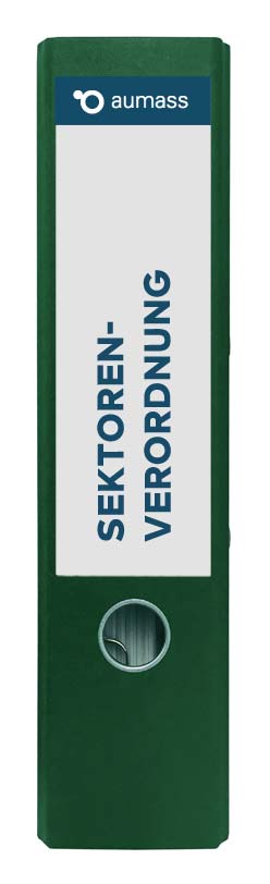 Grüner Ordner mit Sektorenverordnung