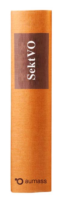 Buchrücken oranges Gesetzbuch SektVO - Sektorenverordnung