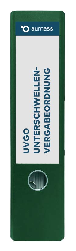 Grüner Ordner mit Unterschwellenvergabeordnung