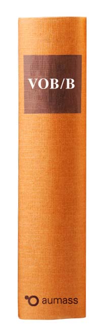 Buchrücken oranges Gesetzbuch mit Vergabeordnung für Bauleistung VOB/B